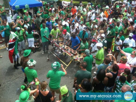 Celebrating St Croix's Irish heritage and the Trini drummers