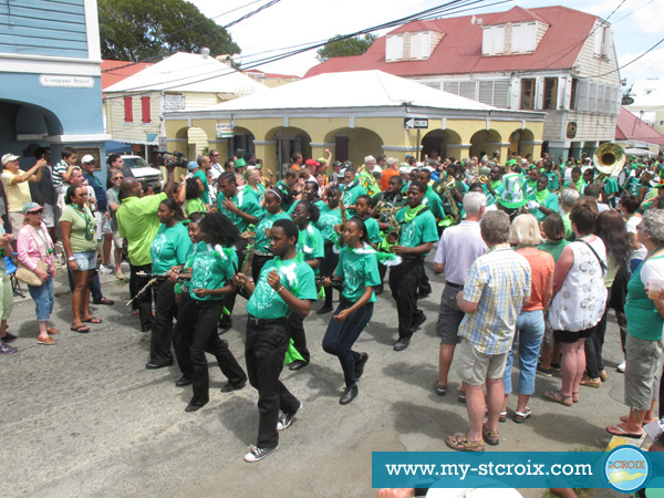 St Croix's Irish celebration local high school band