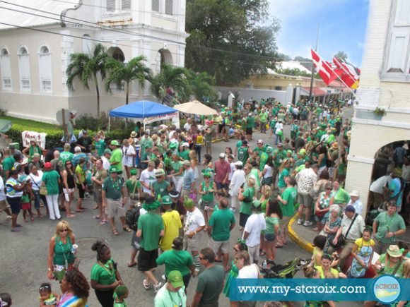 St Croix's Irish celebration with festive decorations