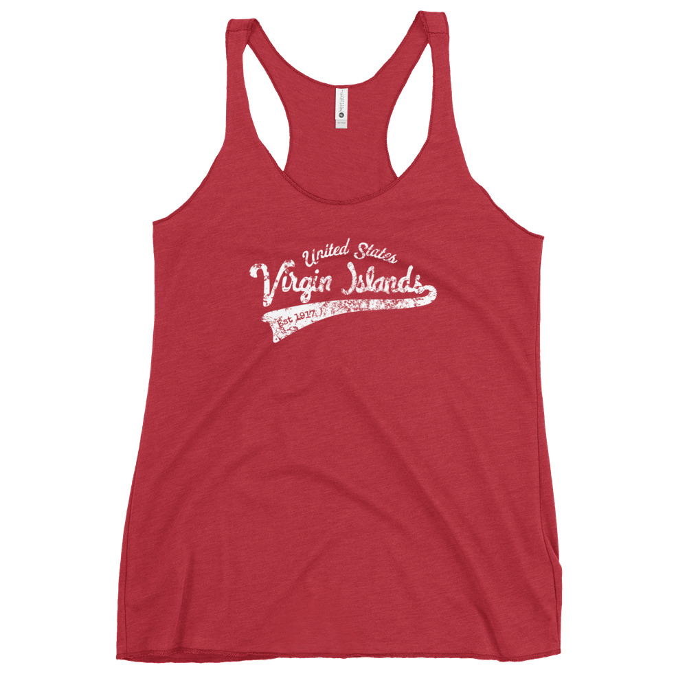 Vintage US Virgin Island Women's Racerback Tank - Image 4