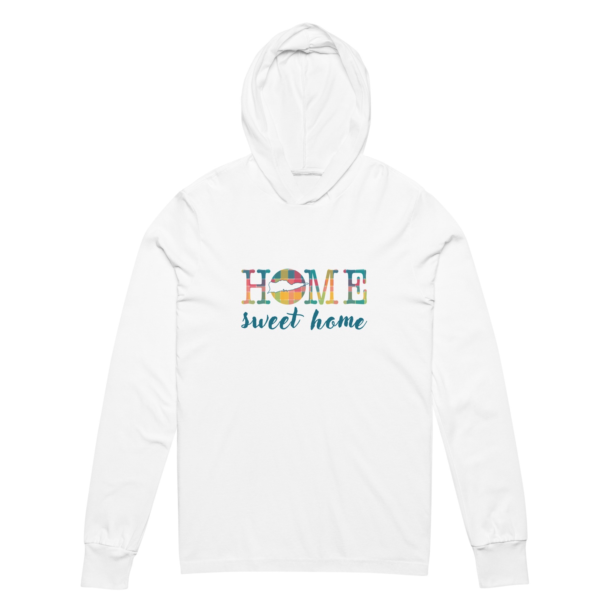 Home Sweet Home VI Madras Inspired Hooded long-sleeve tee