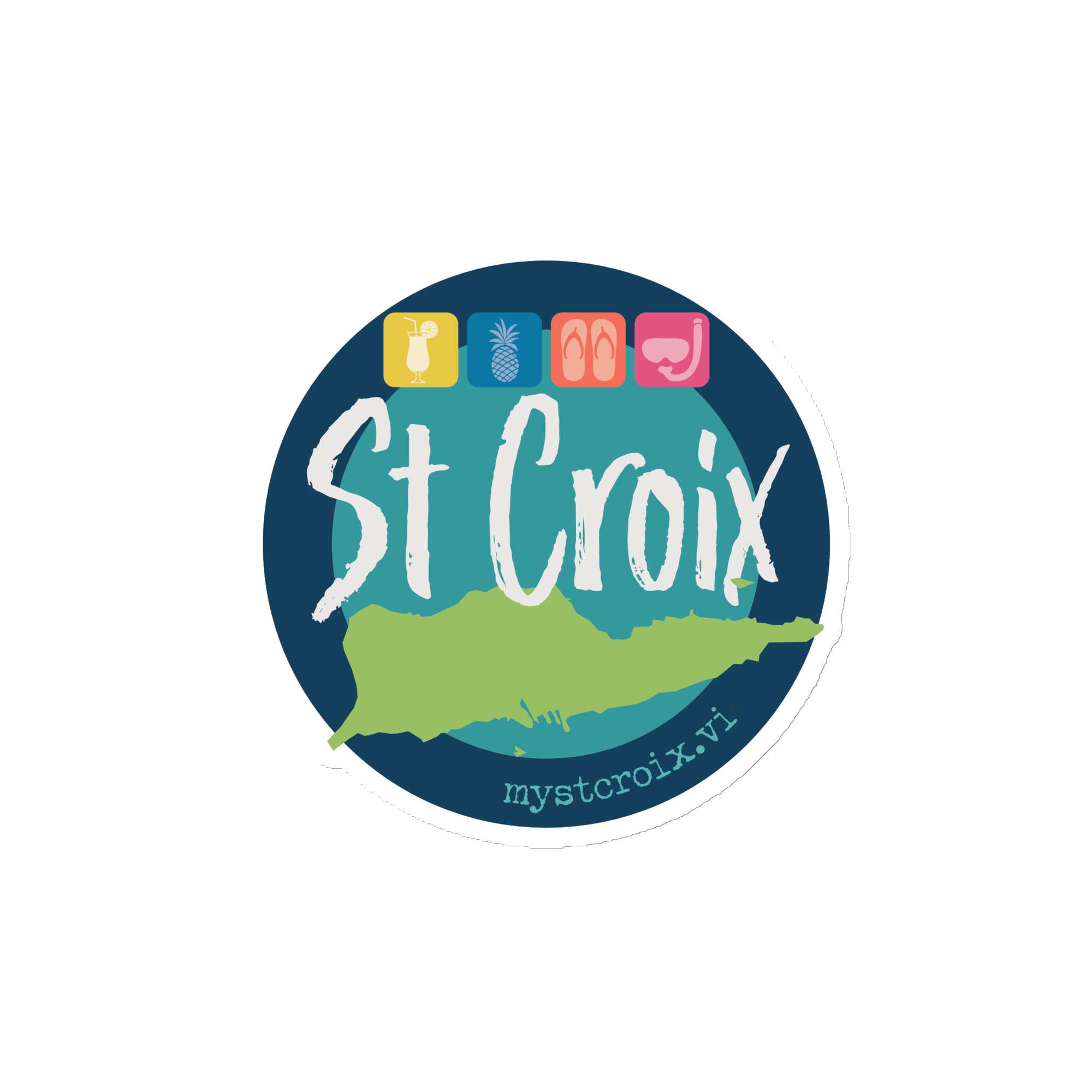 MyStCroix Logo 4x4 Magnet